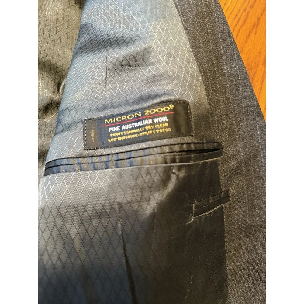 HART SCHAFFNER MARX Blazer Men's 44R‎ Gray Pinstripe Australian Wool